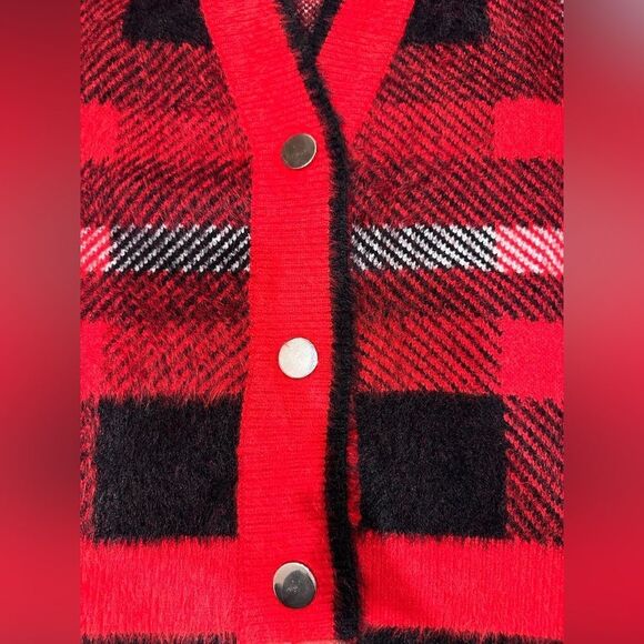 English Factory Checkered Plaid Cardigan (L) - Picture 7 of 7